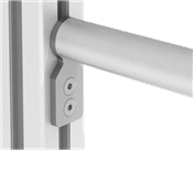 Plaque de connection tube rond/profilé carré, gamme D28